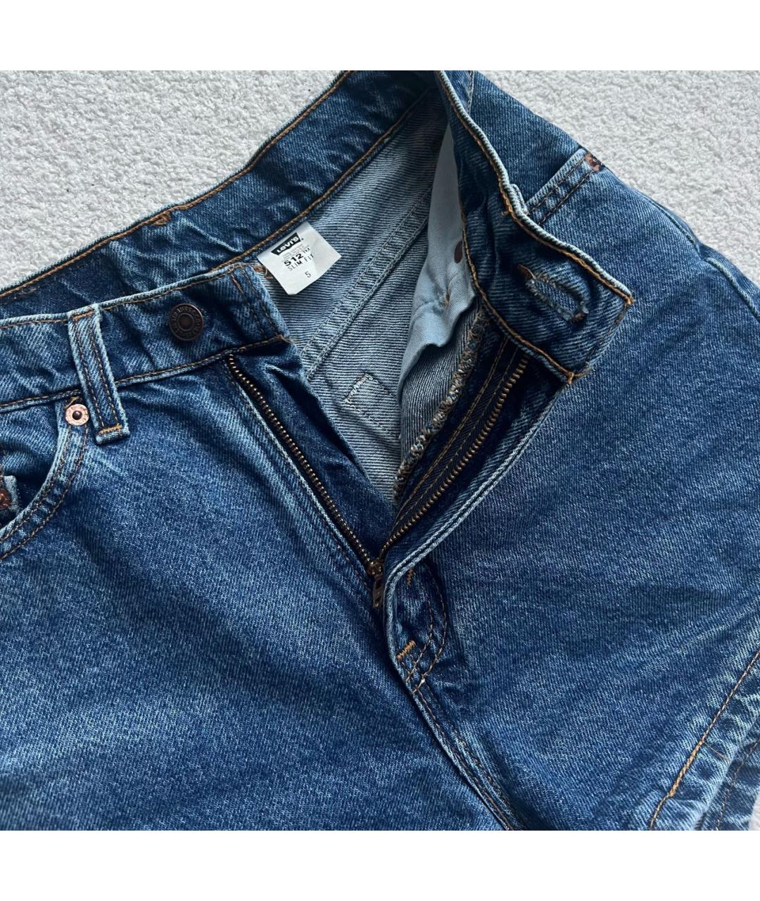 LEVI'S Синие деним шорты, фото 3