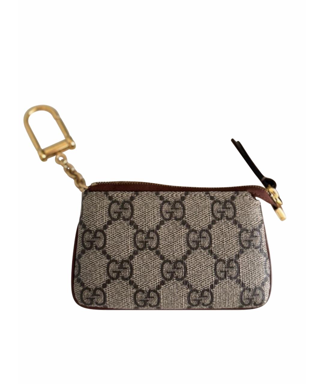 GUCCI Коричневая ключница, фото 1