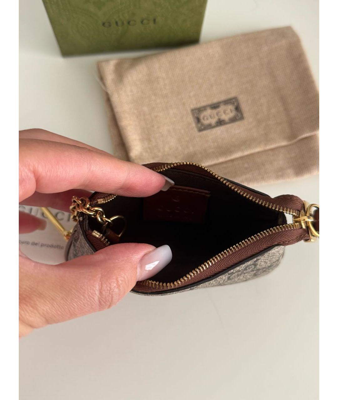 GUCCI Коричневая ключница, фото 2