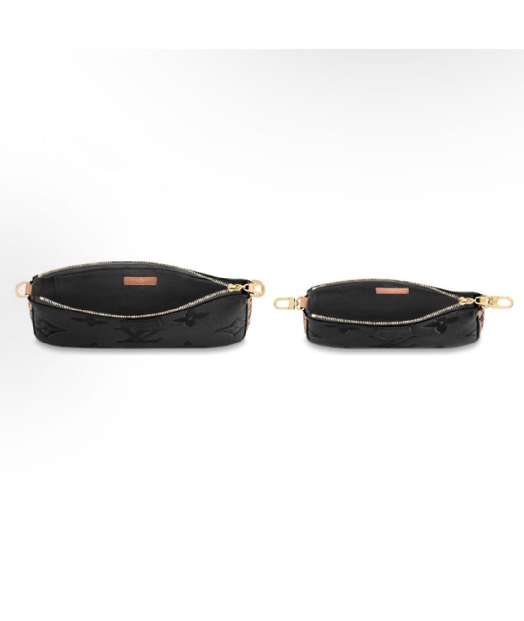 LOUIS VUITTON Черная кожаная сумка через плечо, фото 4