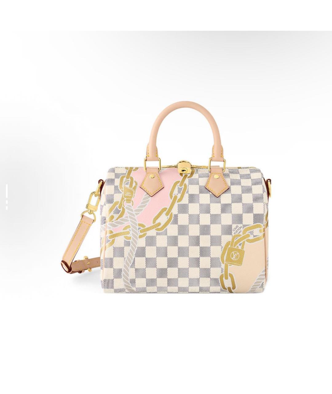 LOUIS VUITTON Бежевая кожаная сумка тоут, фото 6