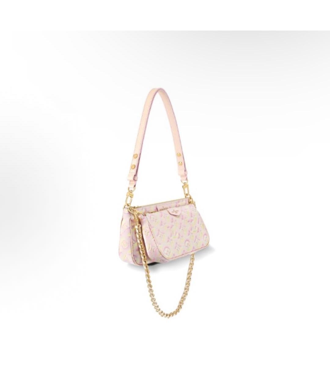 LOUIS VUITTON Розовая кожаная сумка через плечо, фото 2