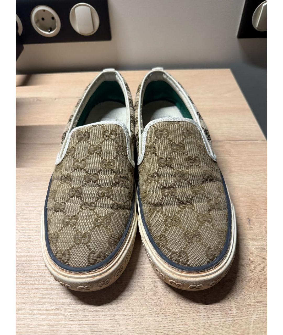 GUCCI Золотые слипоны, фото 2