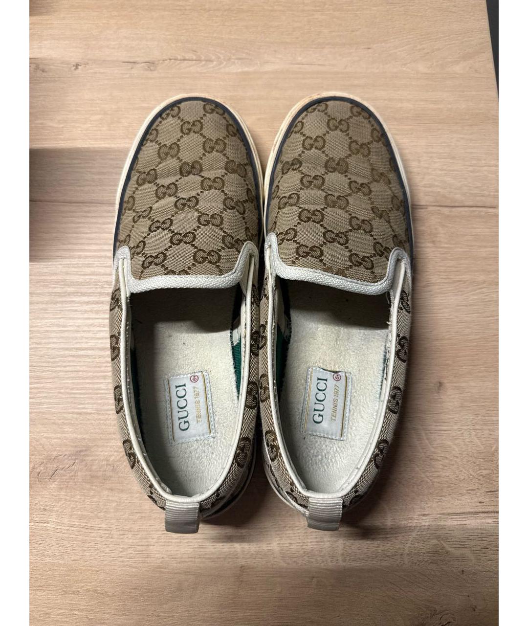 GUCCI Золотые слипоны, фото 3