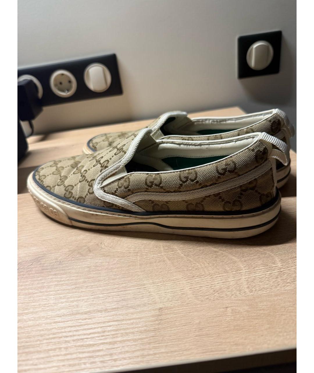 GUCCI Золотые слипоны, фото 5
