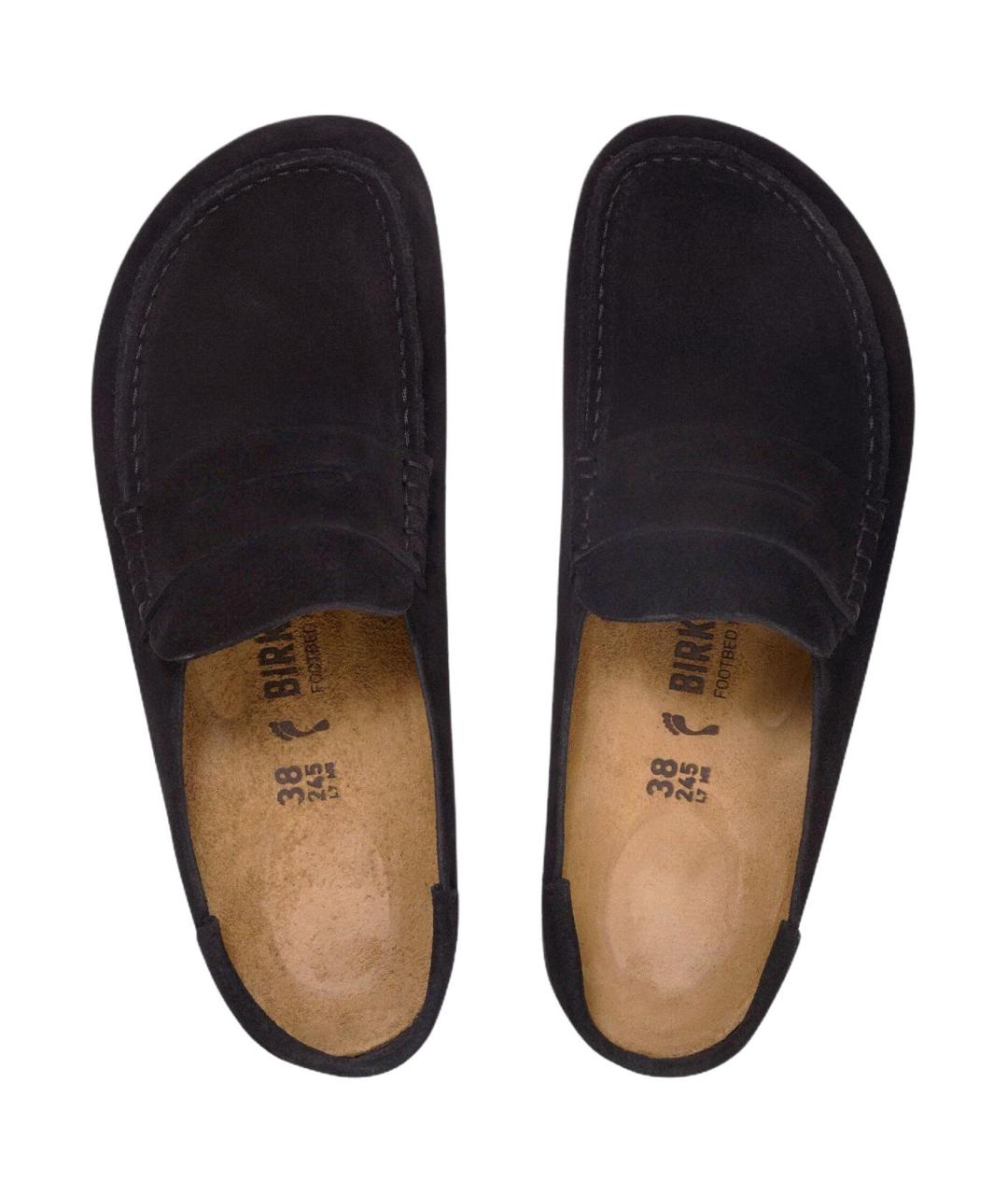 BIRKENSTOCK Черные замшевые мюли, фото 5