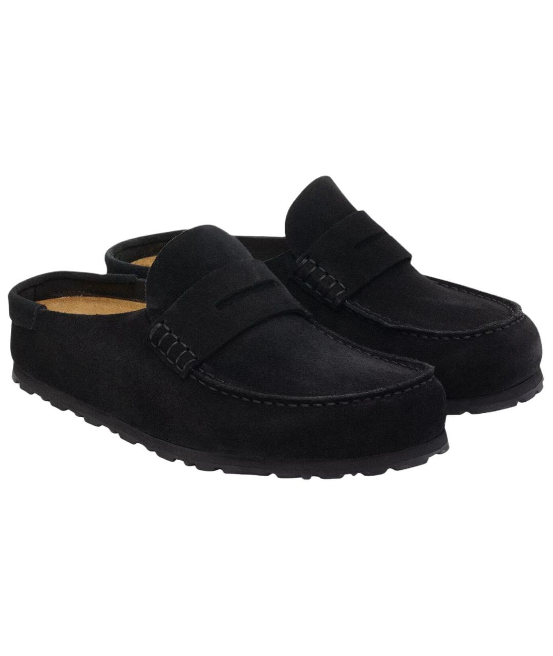 BIRKENSTOCK Черные замшевые мюли, фото 4