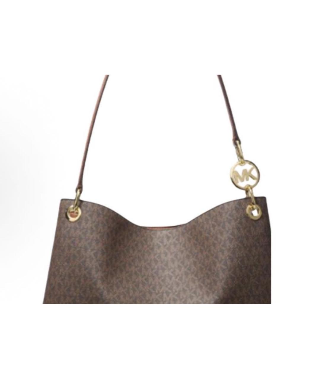 MICHAEL KORS Коричневая сумка с короткими ручками из искусственной кожи, фото 3