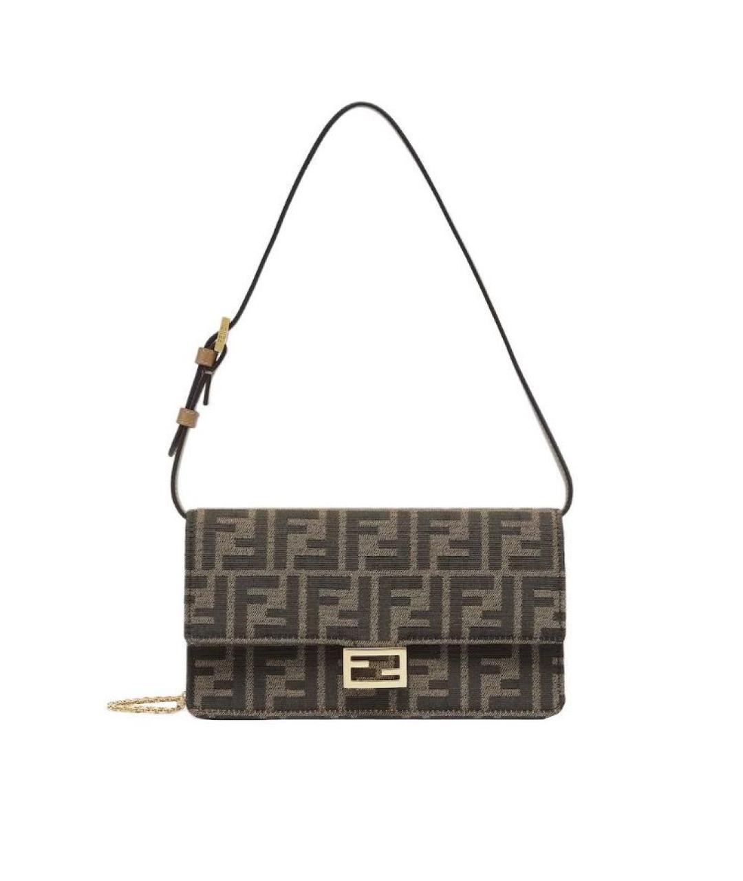FENDI Коричневая сумка через плечо, фото 1