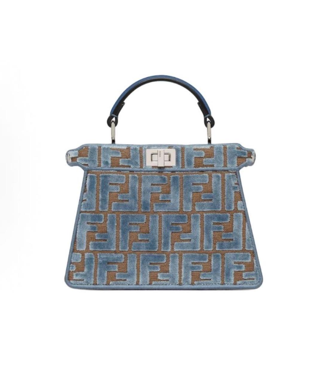 FENDI Голубая сумка тоут, фото 1