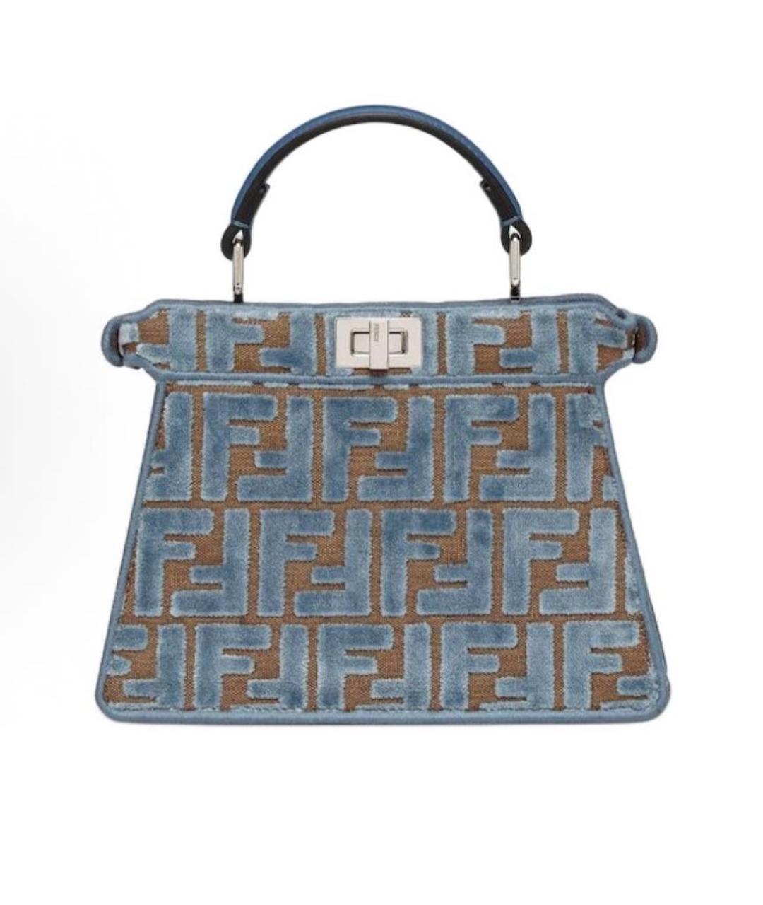 FENDI Голубая сумка тоут, фото 5