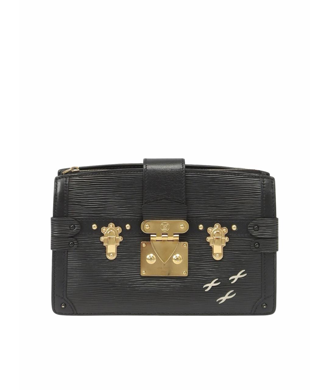 LOUIS VUITTON Черная кожаная сумка через плечо, фото 1