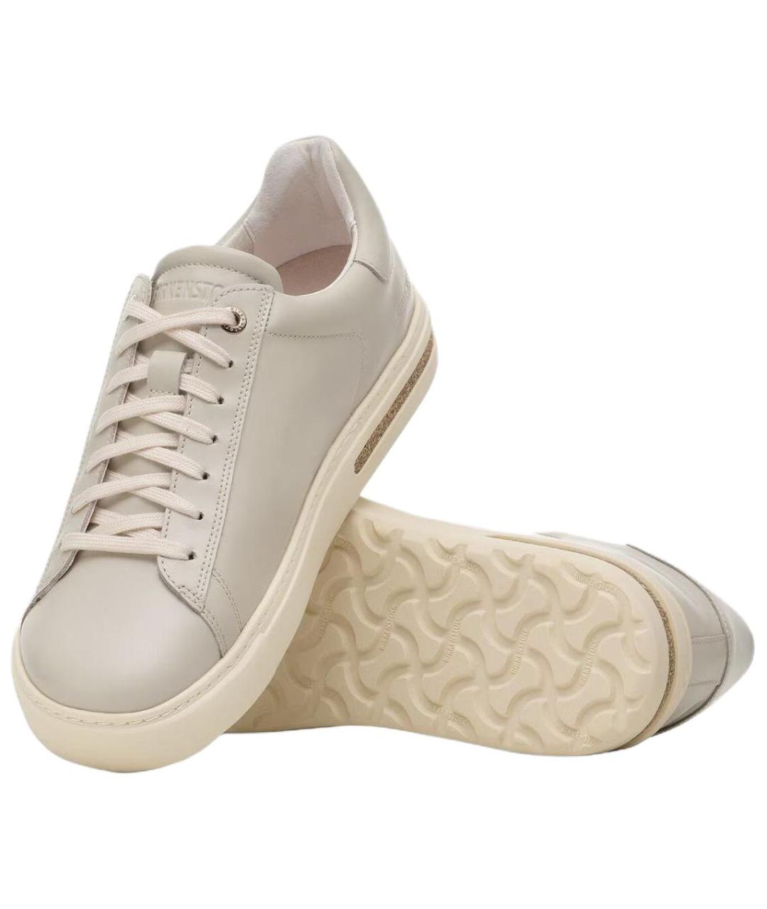 BIRKENSTOCK Бежевые кожаные кеды, фото 5