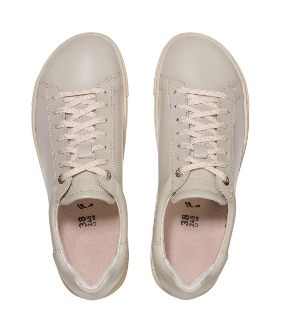 BIRKENSTOCK Бежевые кожаные кеды, фото 4