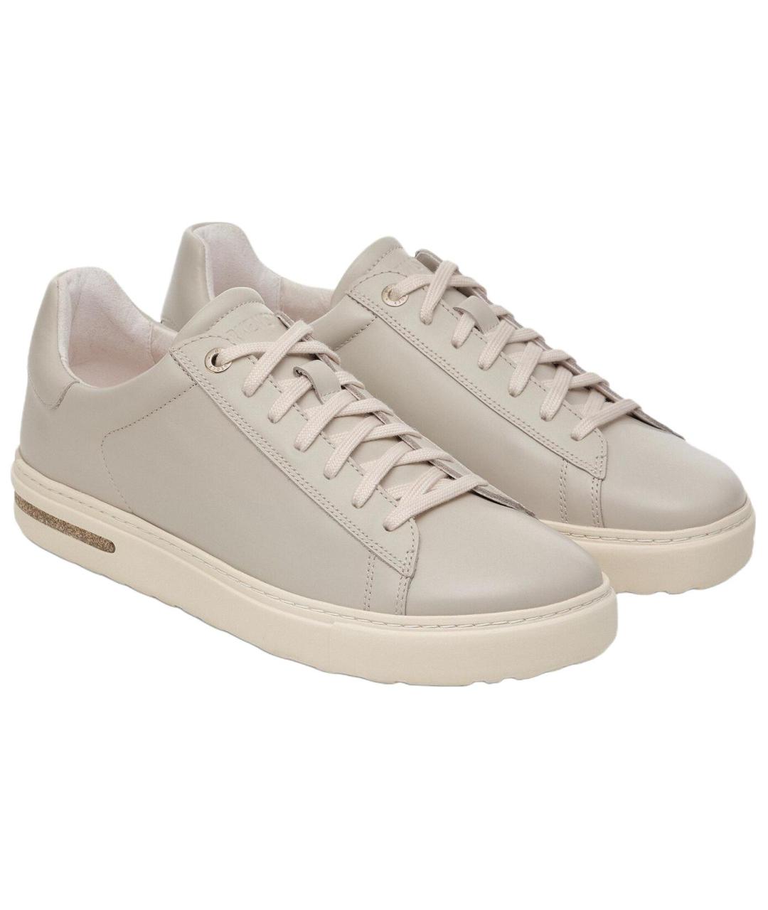 BIRKENSTOCK Бежевые кожаные кеды, фото 3