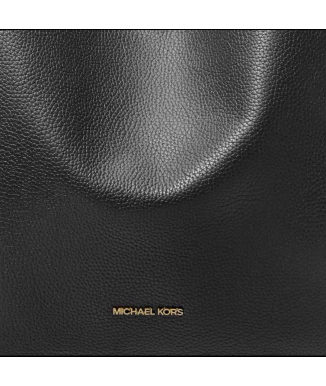 MICHAEL KORS Черная сумка с короткими ручками из искусственной кожи, фото 3