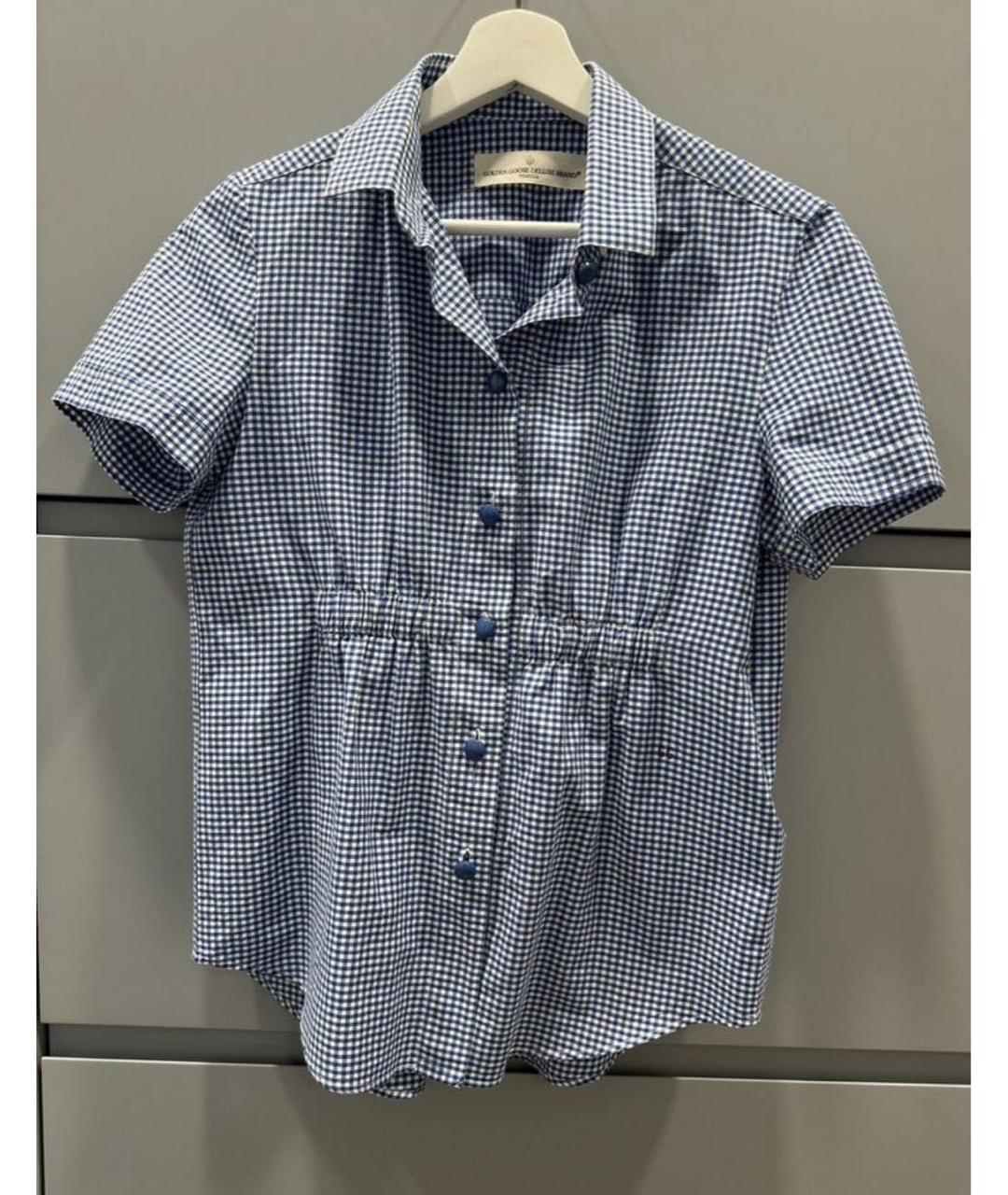 GOLDEN GOOSE DELUXE BRAND Голубая хлопковая блузы, фото 7