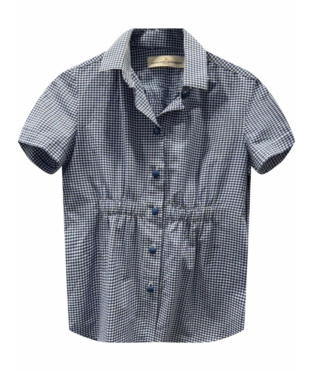 GOLDEN GOOSE DELUXE BRAND Голубая хлопковая блузы, фото 1