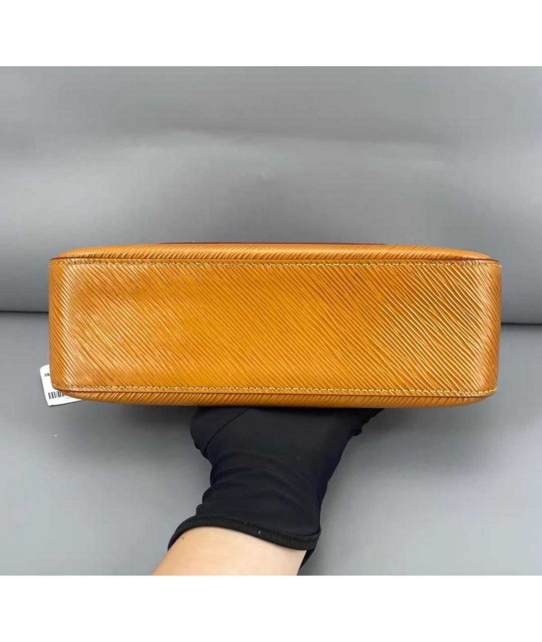 LOUIS VUITTON Коричневая кожаная сумка через плечо, фото 4