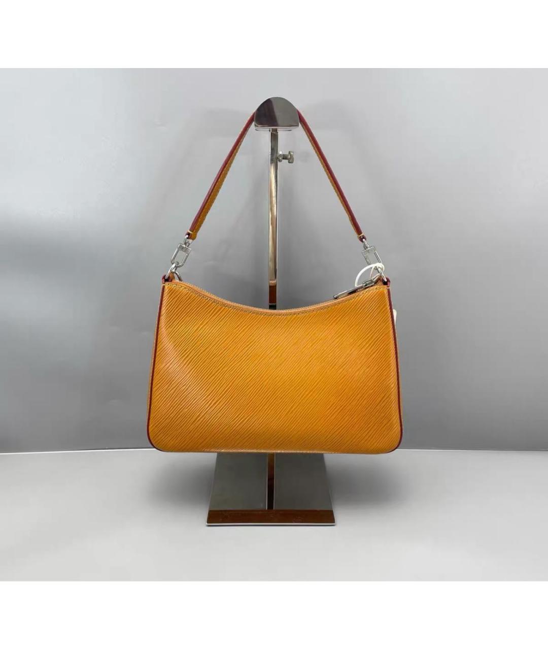 LOUIS VUITTON Коричневая кожаная сумка через плечо, фото 3