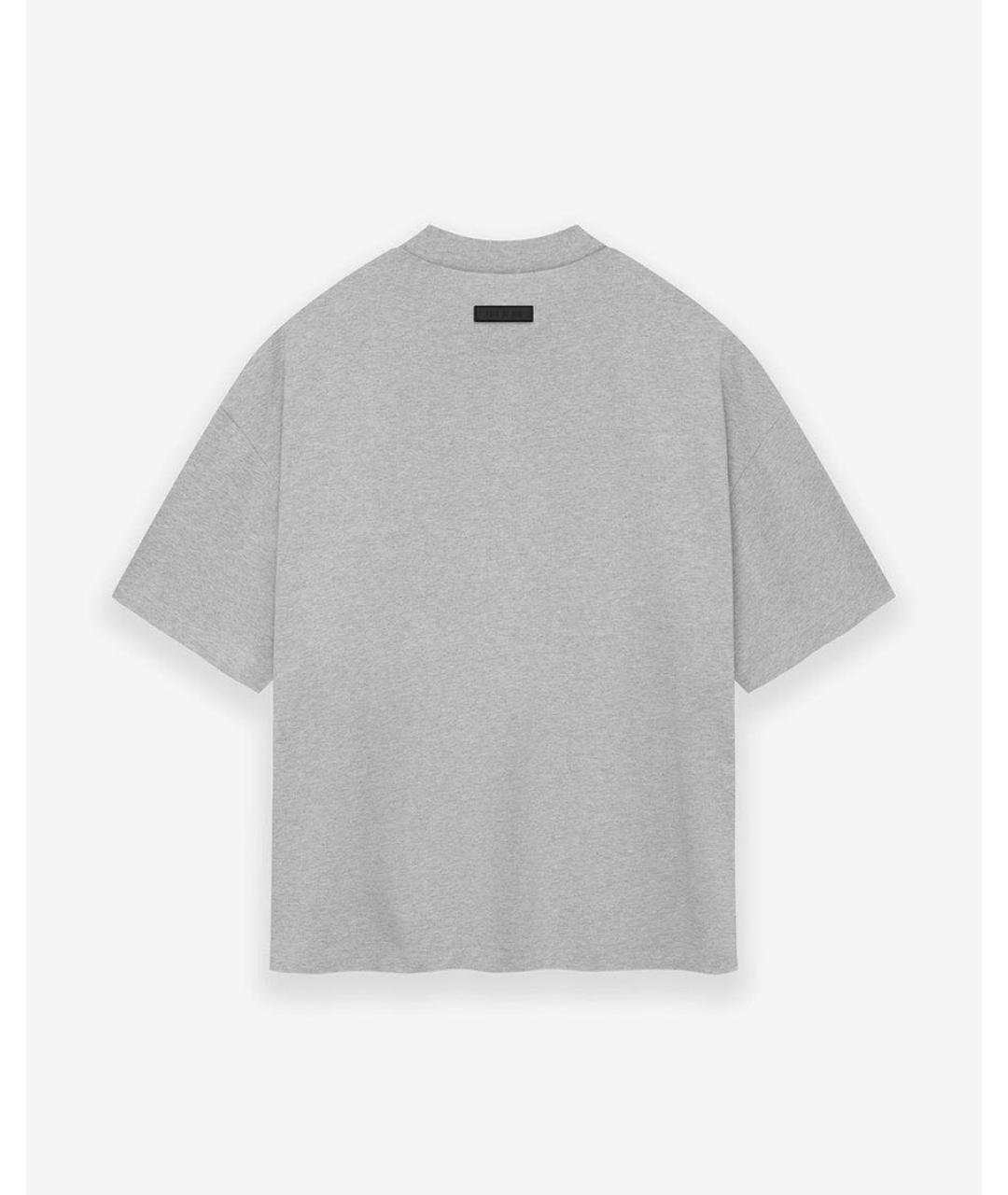 FEAR OF GOD ESSENTIALS Серая хлопковая футболка, фото 2