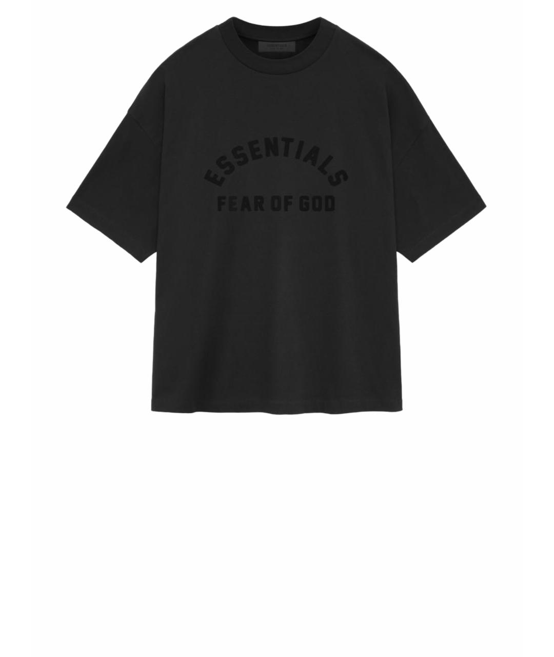FEAR OF GOD ESSENTIALS Черная хлопковая футболка, фото 1