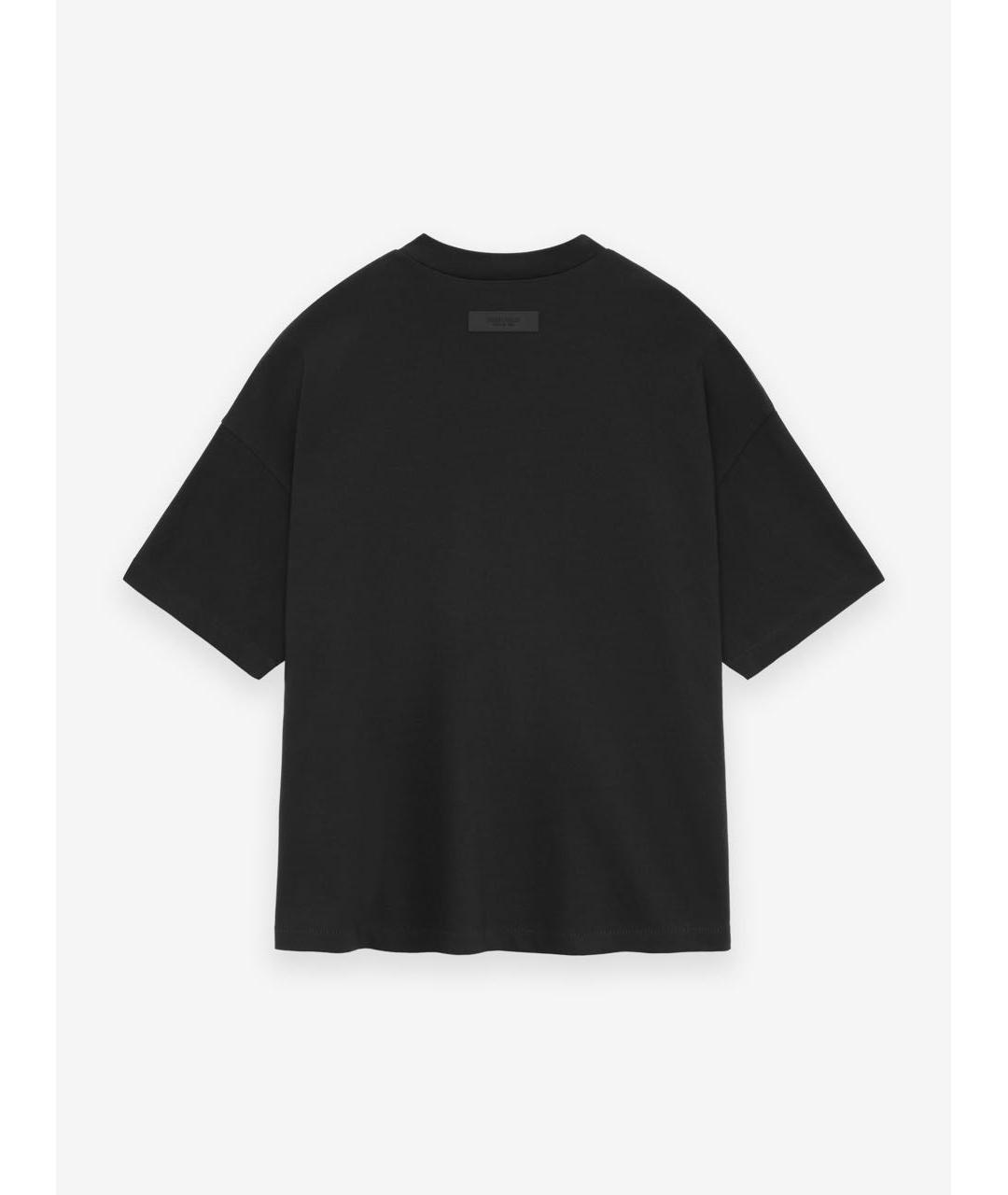 FEAR OF GOD ESSENTIALS Черная хлопковая футболка, фото 2