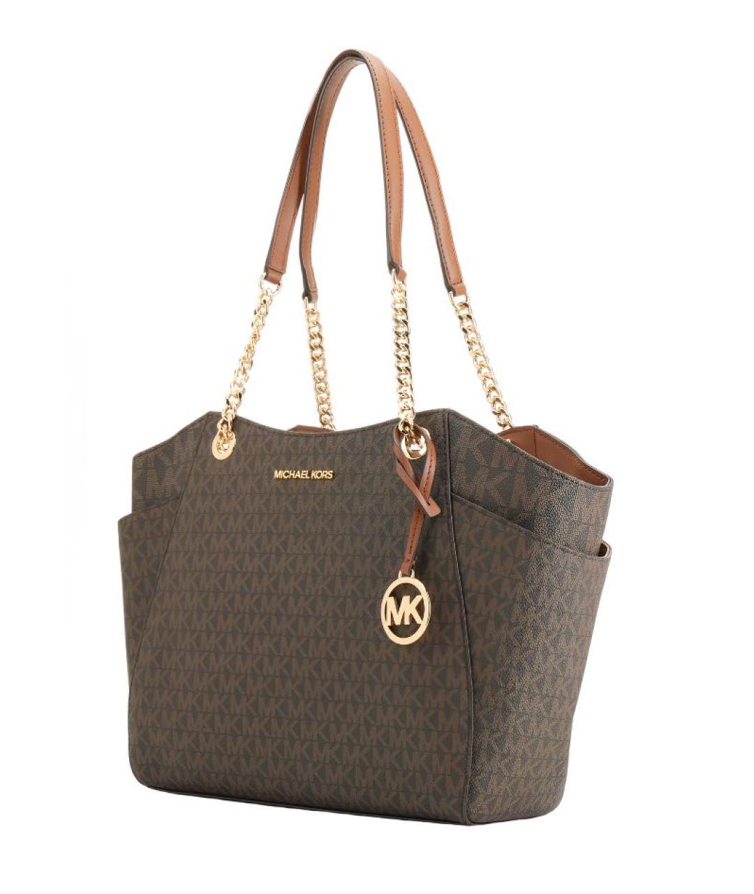 MICHAEL KORS Коричневая сумка с короткими ручками из искусственной кожи, фото 2