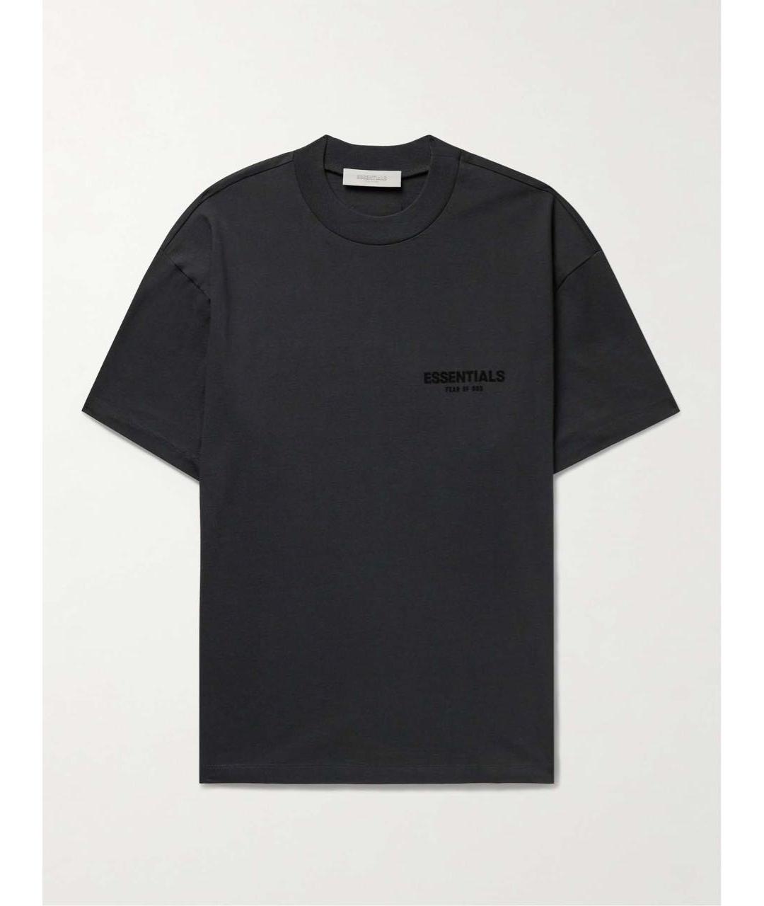 FEAR OF GOD ESSENTIALS Черная хлопковая футболка, фото 5