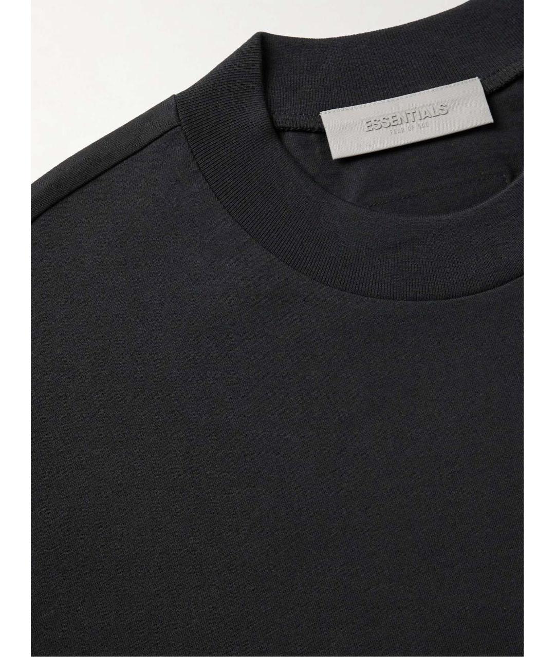 FEAR OF GOD ESSENTIALS Черная хлопковая футболка, фото 3