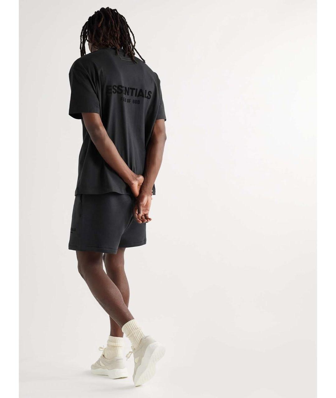 FEAR OF GOD ESSENTIALS Черная хлопковая футболка, фото 4