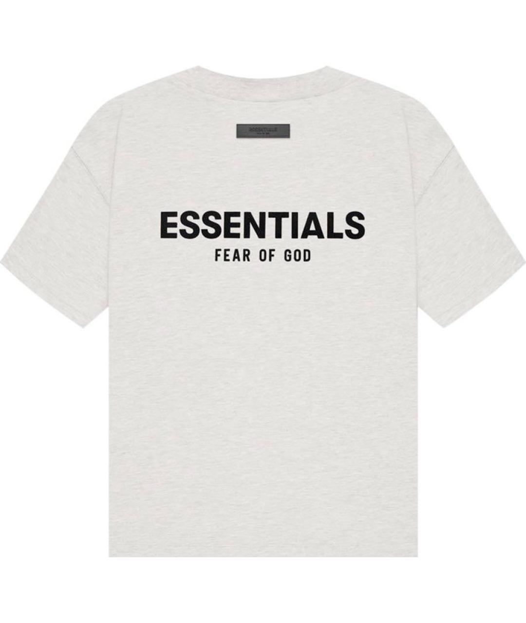 FEAR OF GOD ESSENTIALS Бежевая хлопковая футболка, фото 2