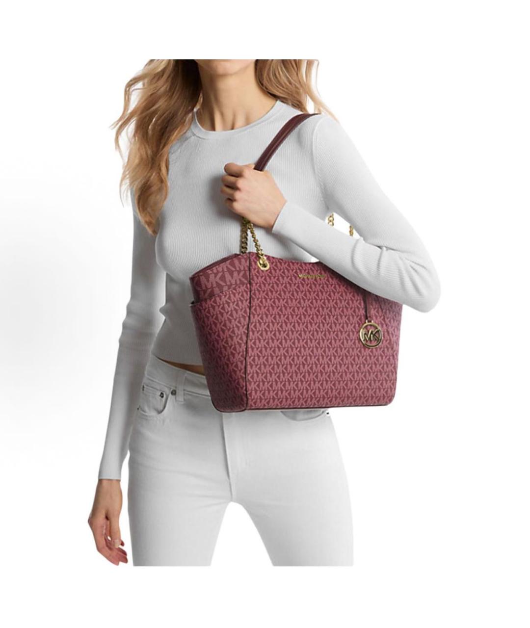 MICHAEL KORS Красная сумка с короткими ручками из искусственной кожи, фото 3