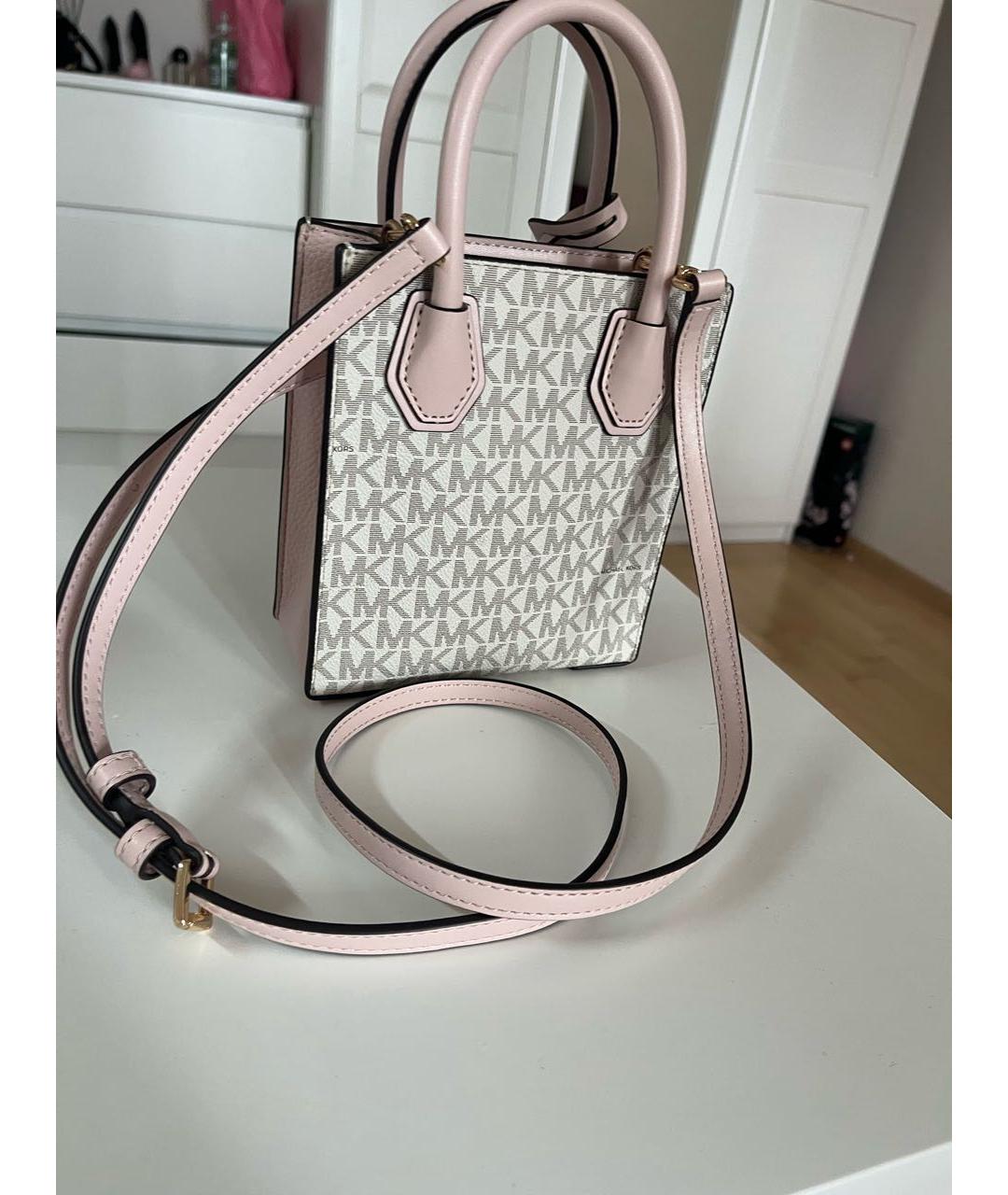 MICHAEL KORS Розовая кожаная сумка через плечо, фото 3