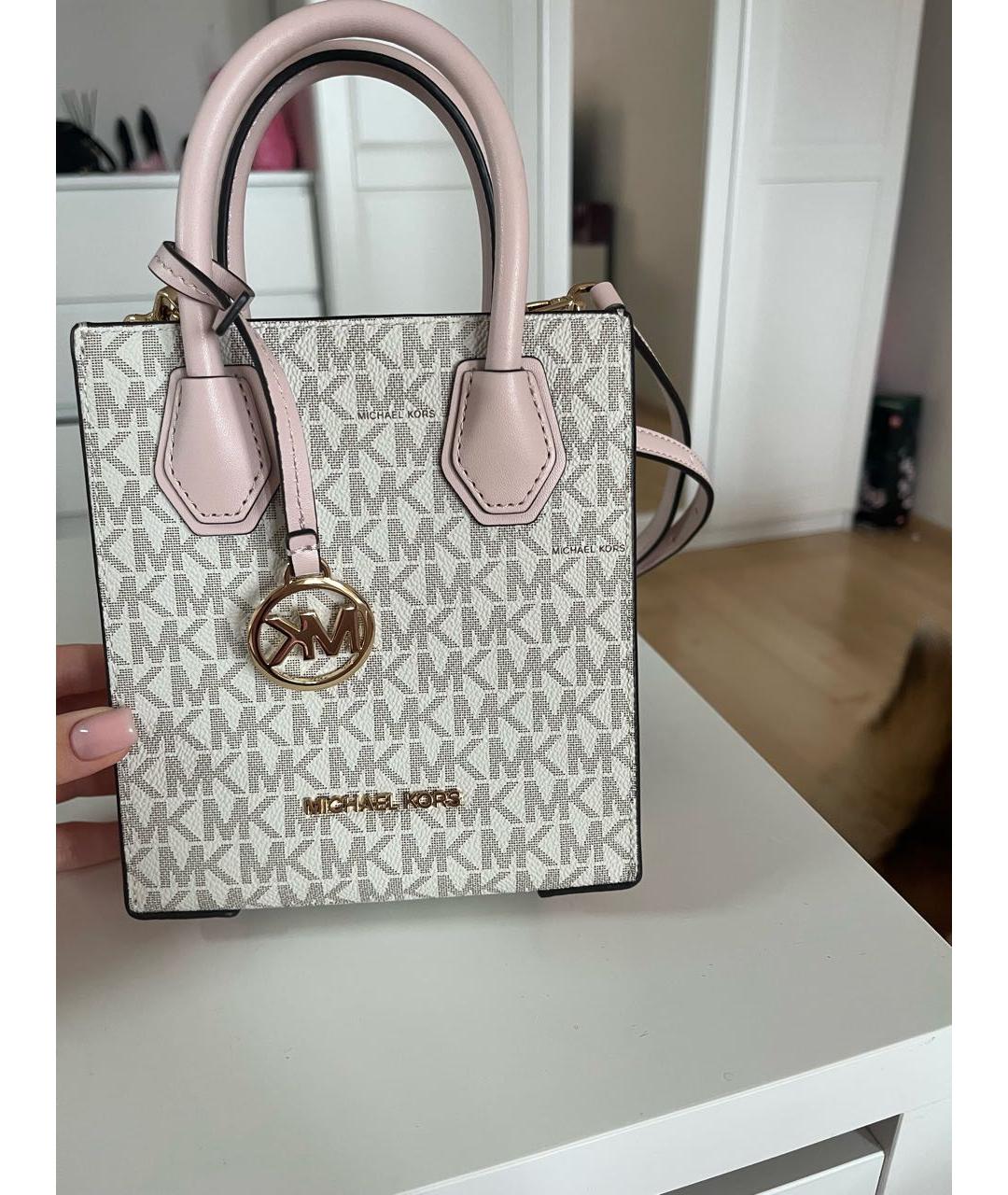 MICHAEL KORS Розовая кожаная сумка через плечо, фото 6