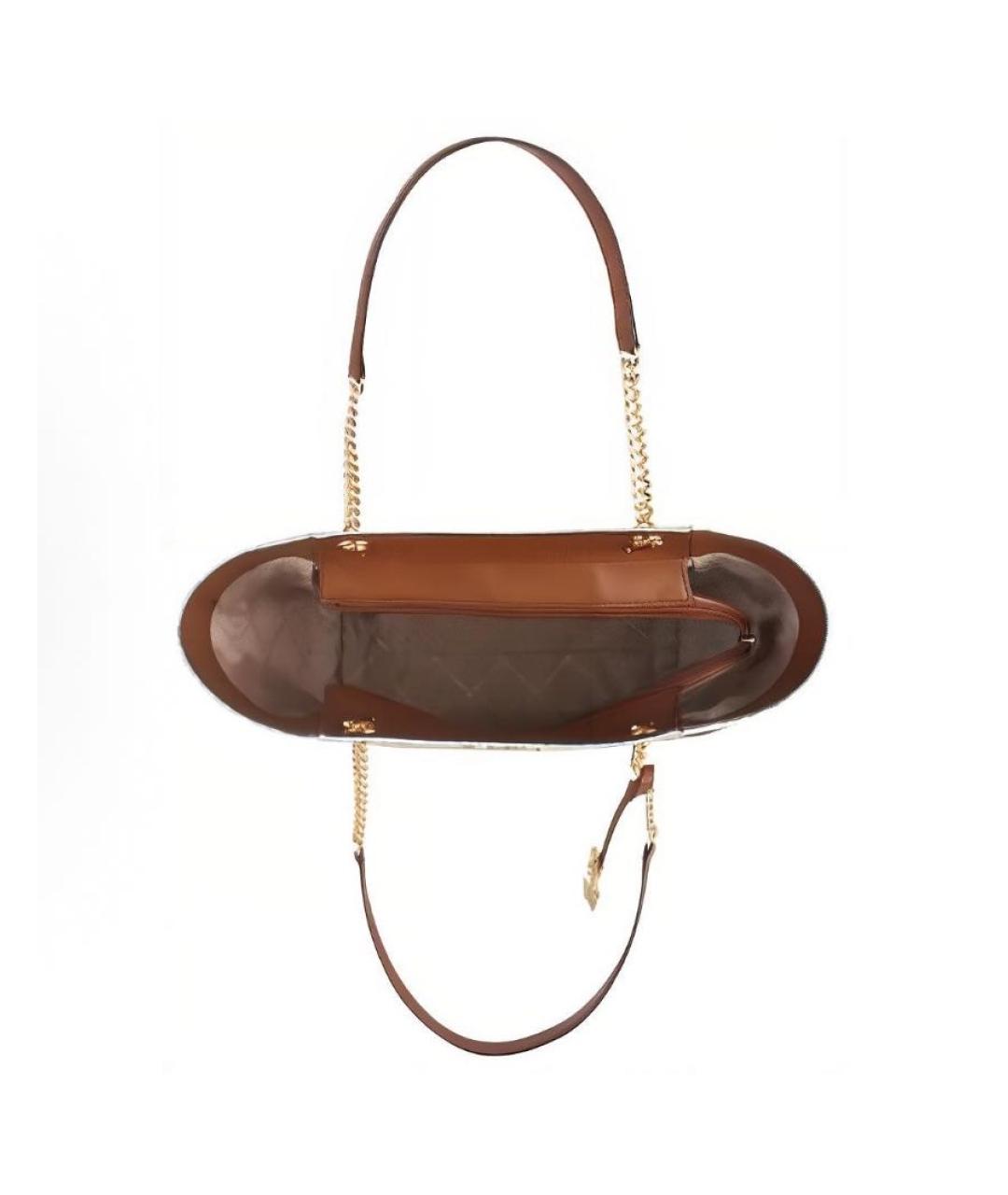 MICHAEL KORS Белая сумка с короткими ручками из искусственной кожи, фото 4
