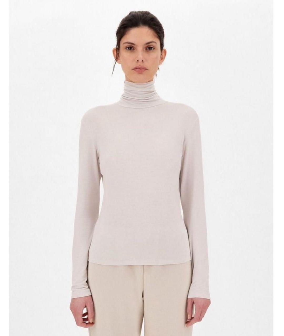 MAX MARA Бежевая вискозная водолазка, фото 5