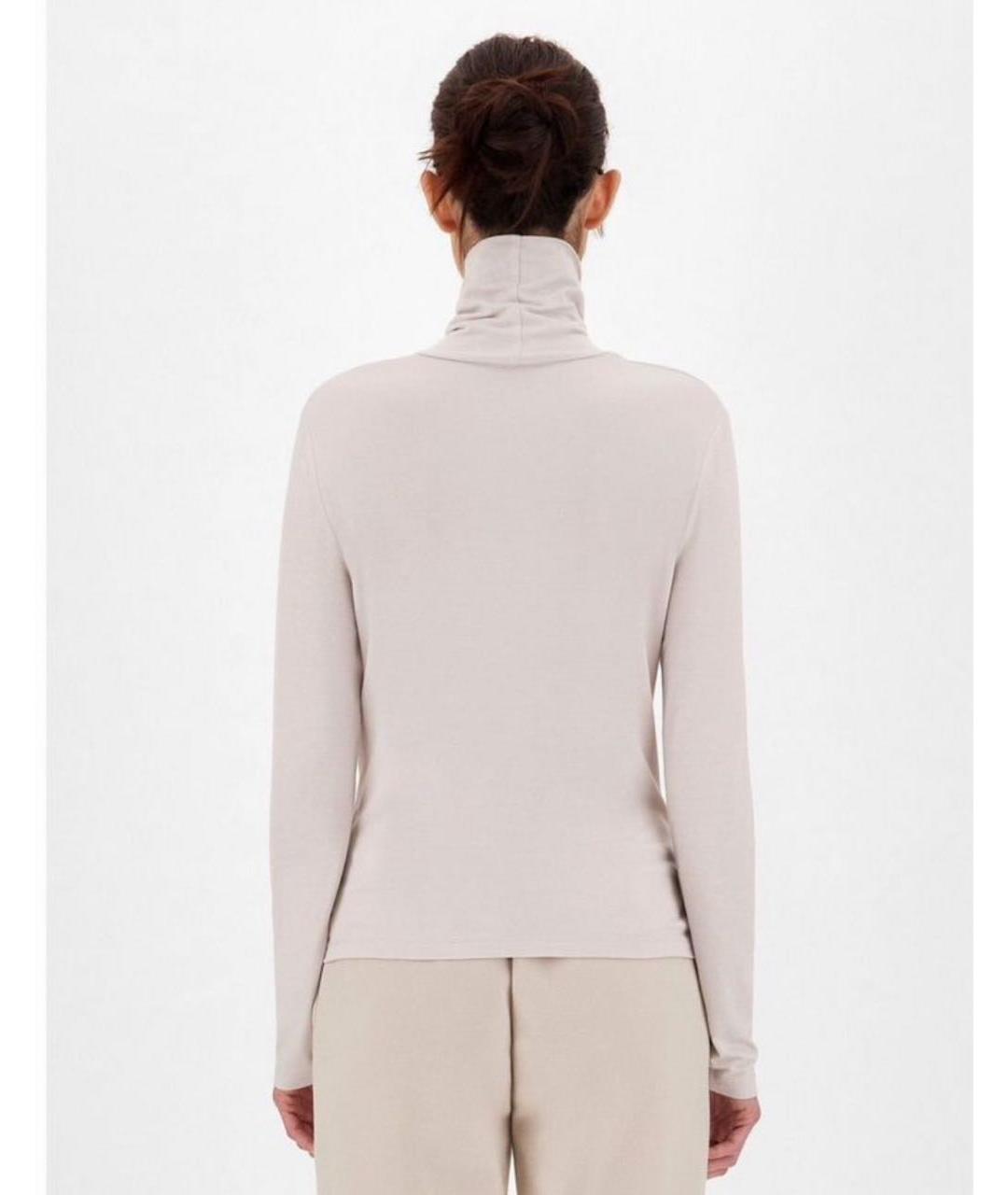 MAX MARA Бежевая вискозная водолазка, фото 2