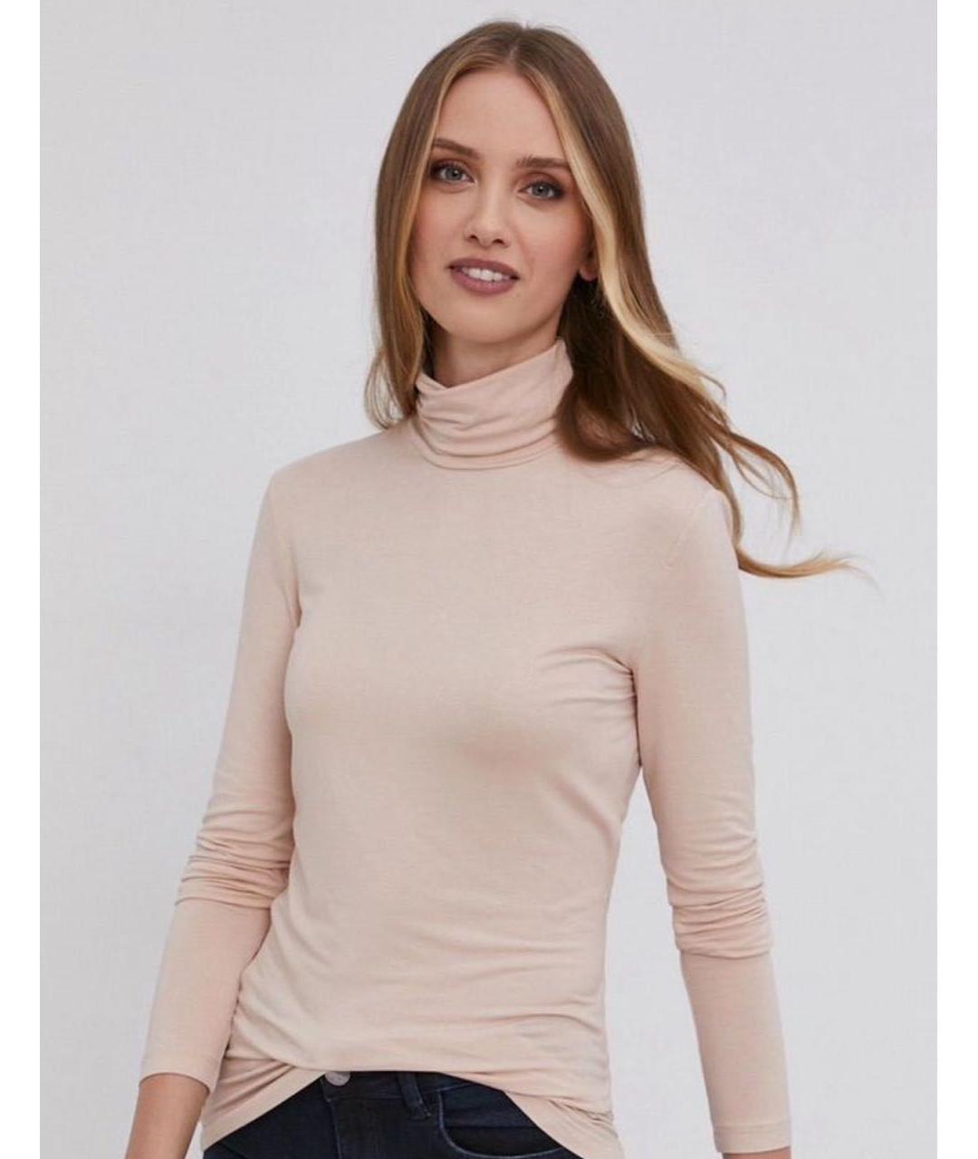 MAX MARA Бежевая вискозная водолазка, фото 6