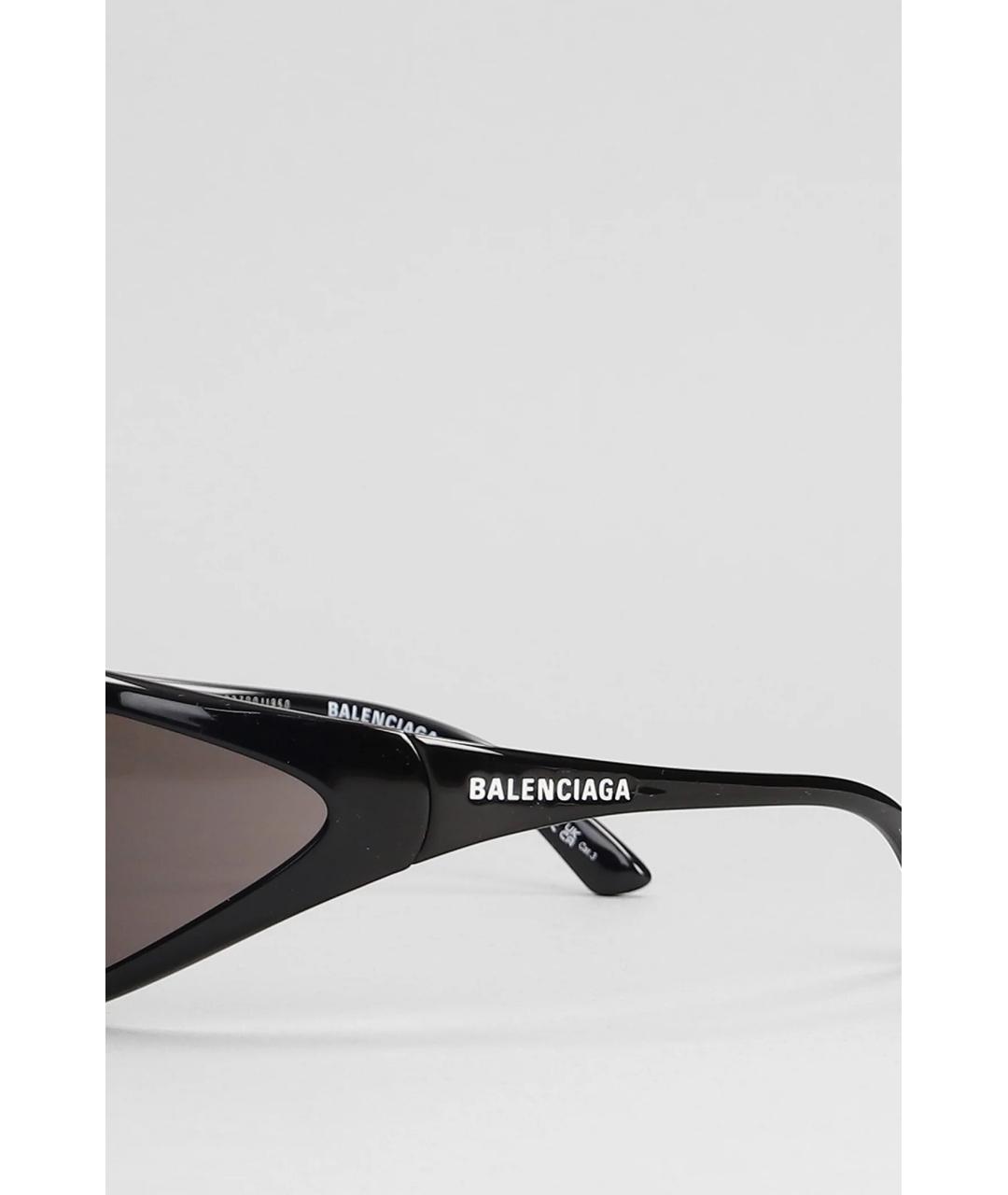 BALENCIAGA Черные пластиковые солнцезащитные очки, фото 3