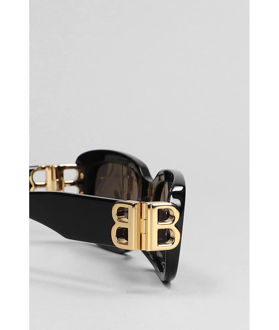 BALENCIAGA Черные пластиковые солнцезащитные очки, фото 3