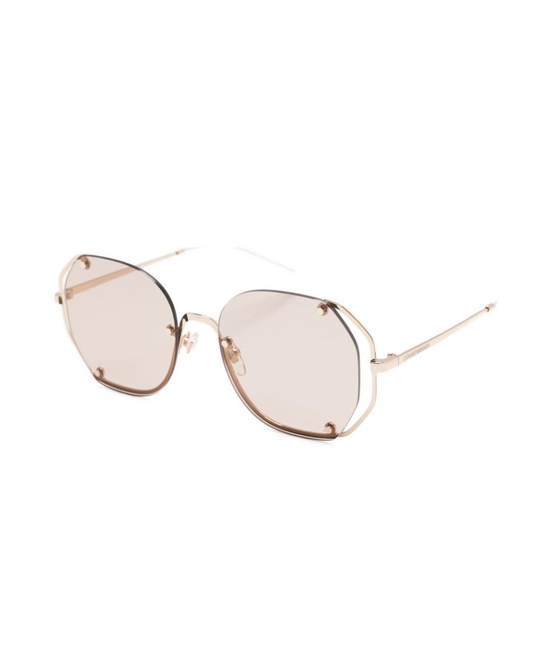 EMPORIO ARMANI Золотые солнцезащитные очки, фото 2