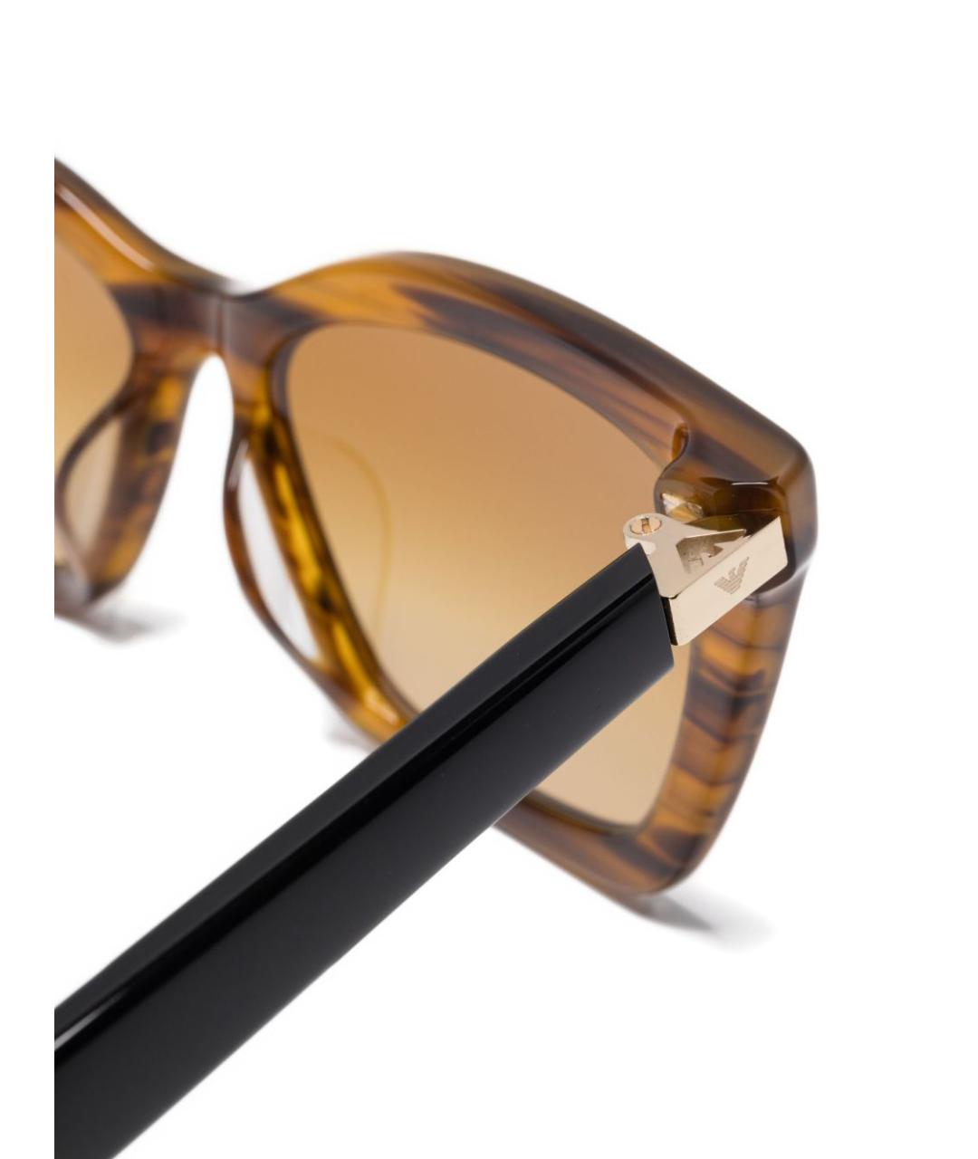 EMPORIO ARMANI Коричневые солнцезащитные очки, фото 3