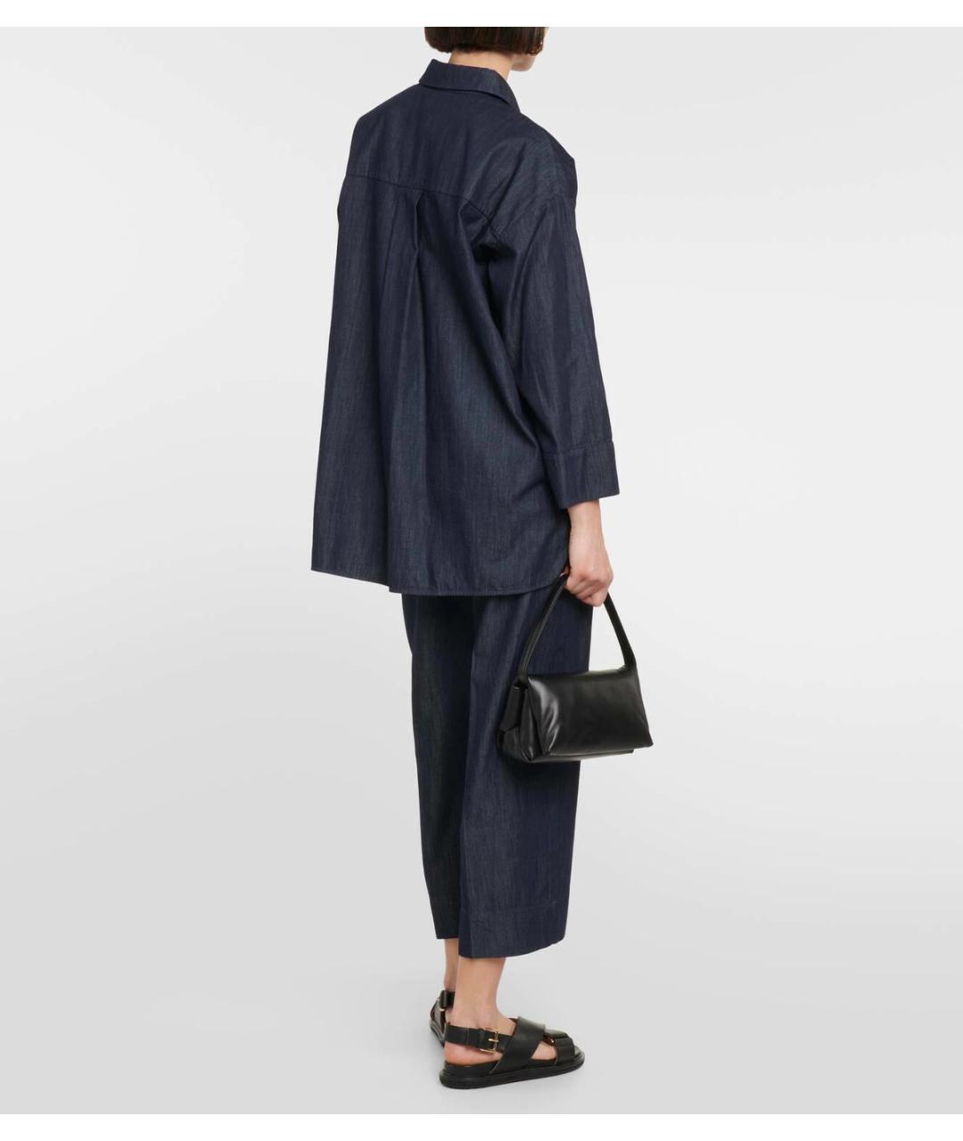 'S MAX MARA Синяя хлопковая рубашка, фото 3