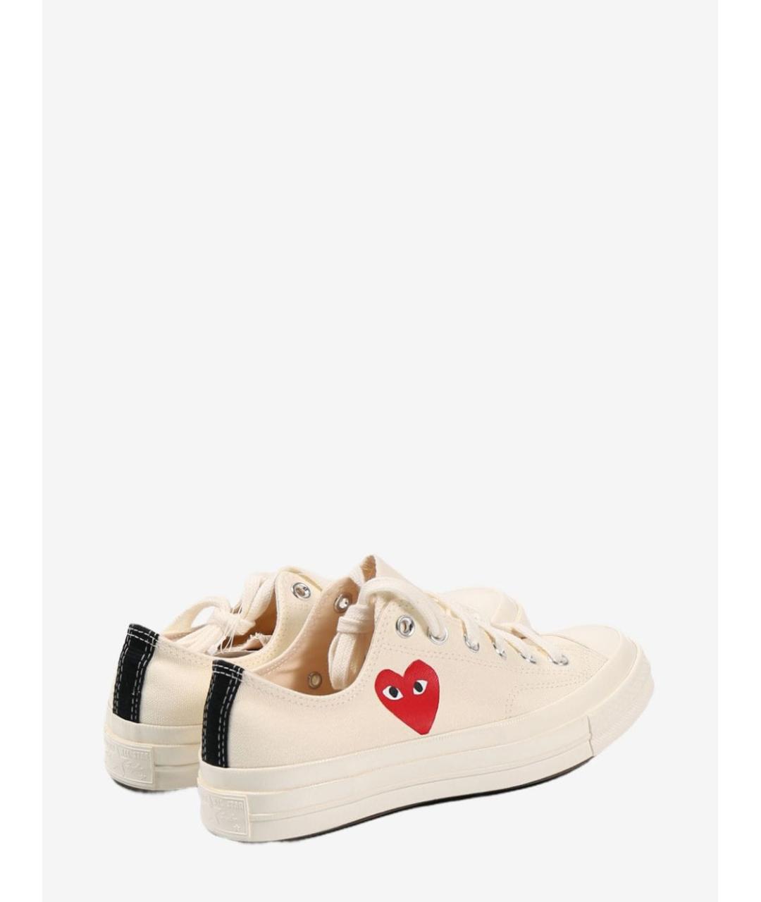 COMME DES GARÇONS Бежевые текстильные низкие кроссовки / кеды, фото 2
