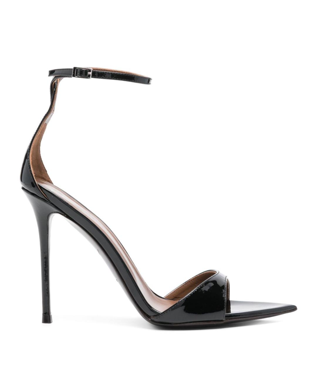 GIUSEPPE ZANOTTI DESIGN Черные босоножки из лакированной кожи, фото 1