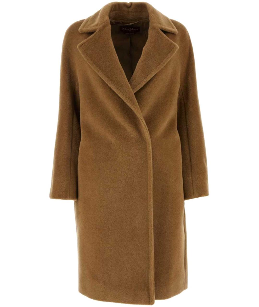 MAX MARA Коричневое шерстяное пальто, фото 1
