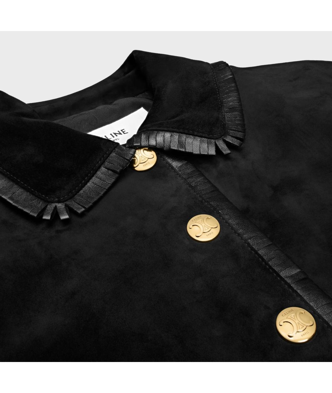 CELINE Черная замшевая куртка, фото 3