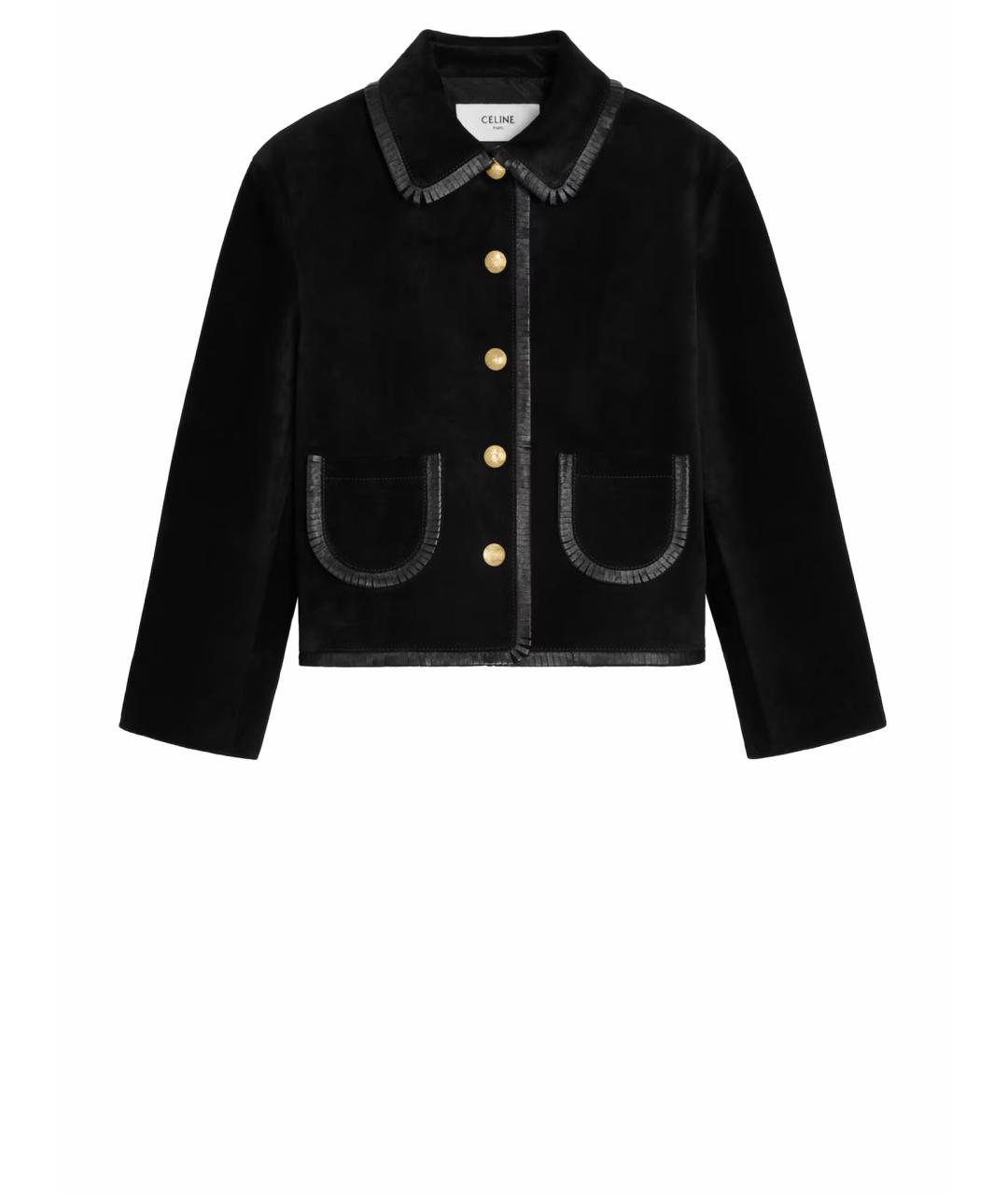 CELINE Черная замшевая куртка, фото 1