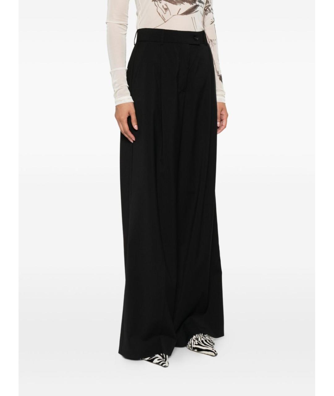 SPORTMAX Черные прямые брюки, фото 4